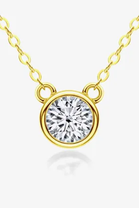 1 Carat Round Pendant Necklace