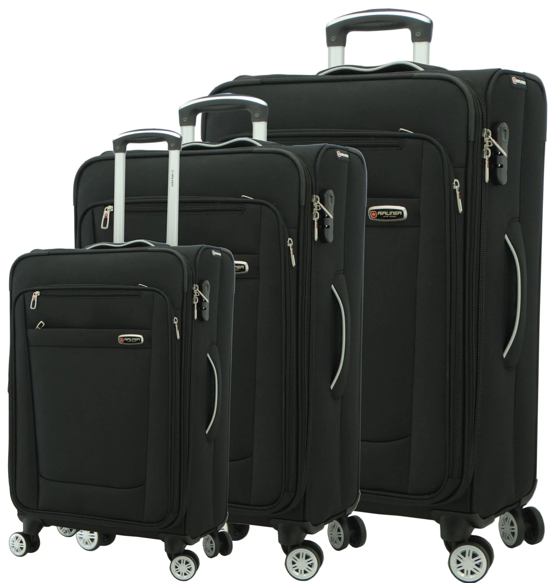 1784BK, Airliner, Large Suitcase 28" - Black