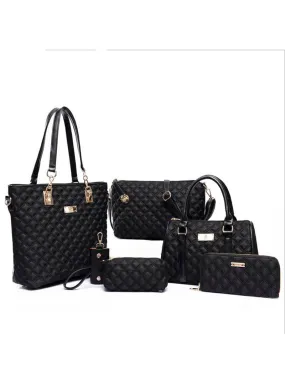 6pcs Patchwork Composite Bag Female Shoulder Bag