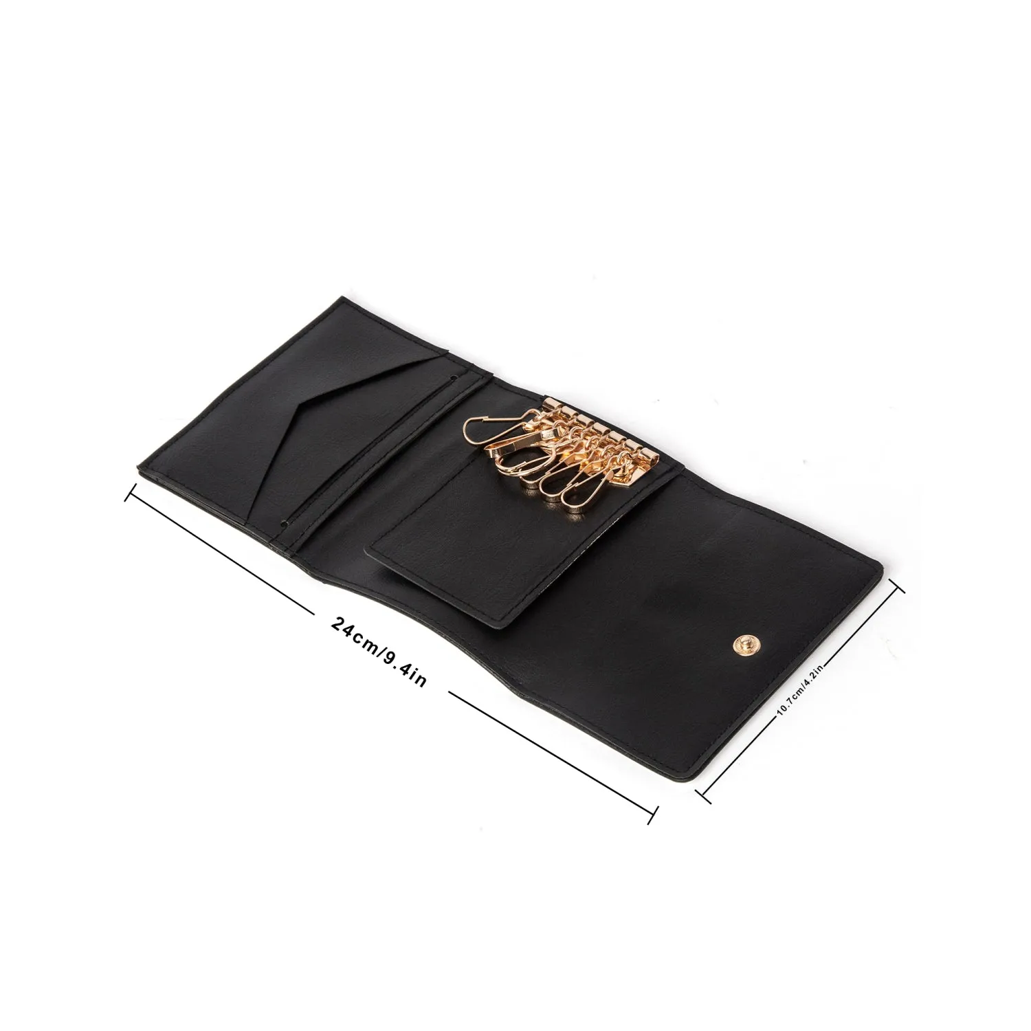 Abstract Gemini Key Card Holder Faux Leather