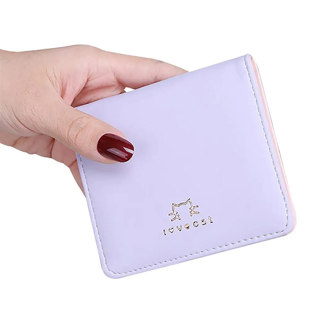 Adorable Cute Cat Face Mini Foldable Wallet