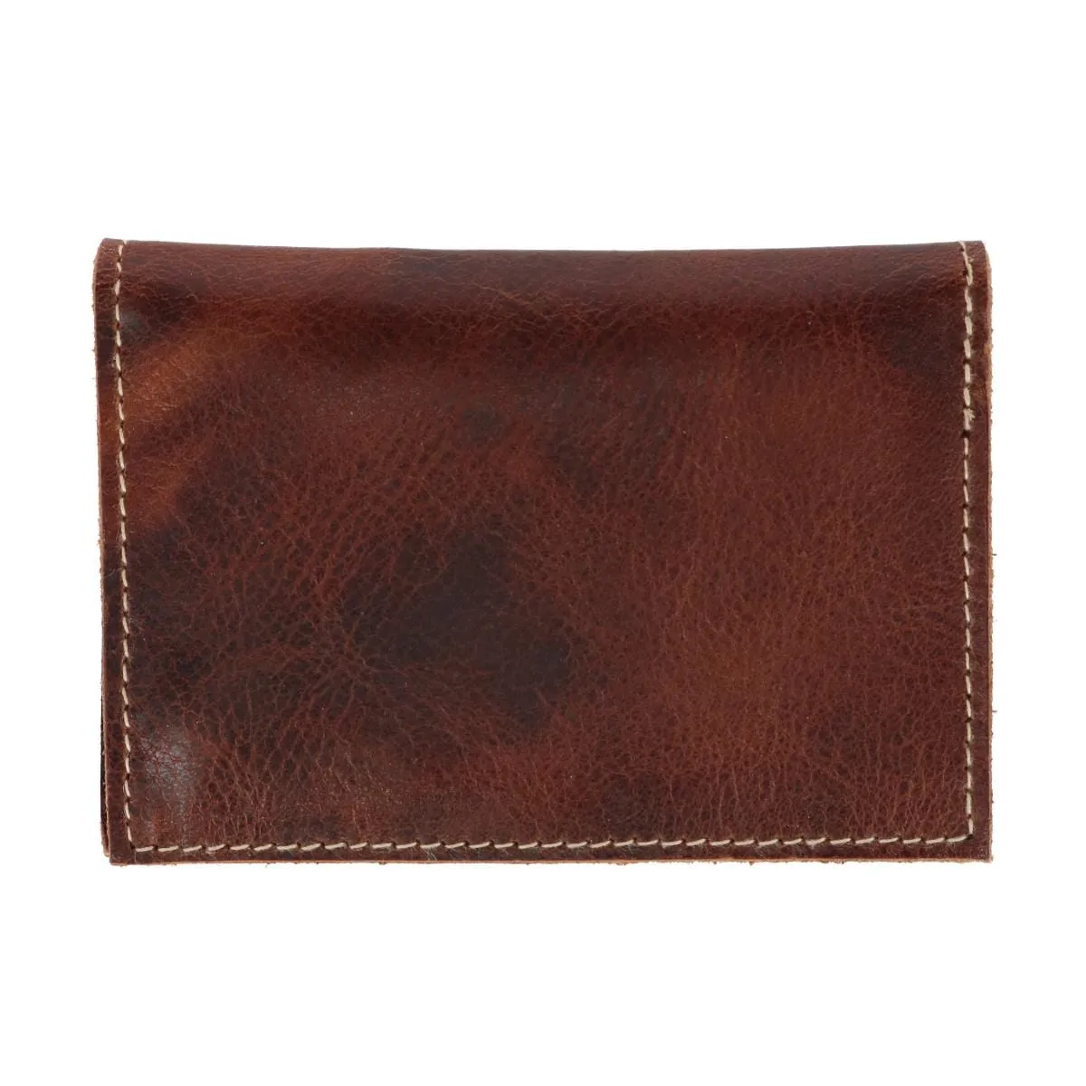 American Bison Men's Oil Pull Up Leather Card Case