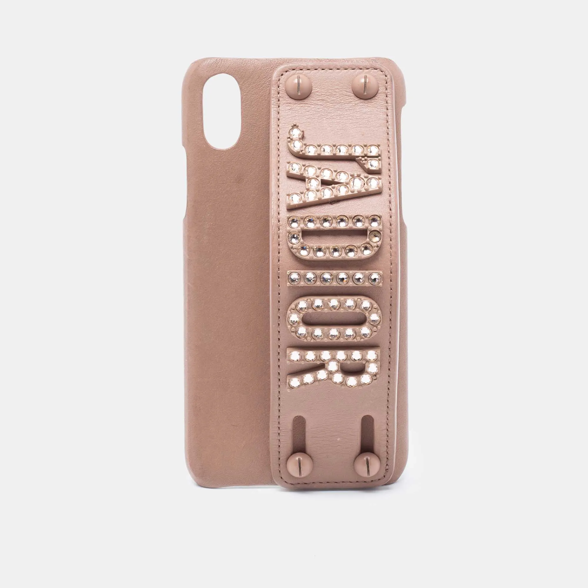 Beige Leather J'Adior iPhone X/XS Cover