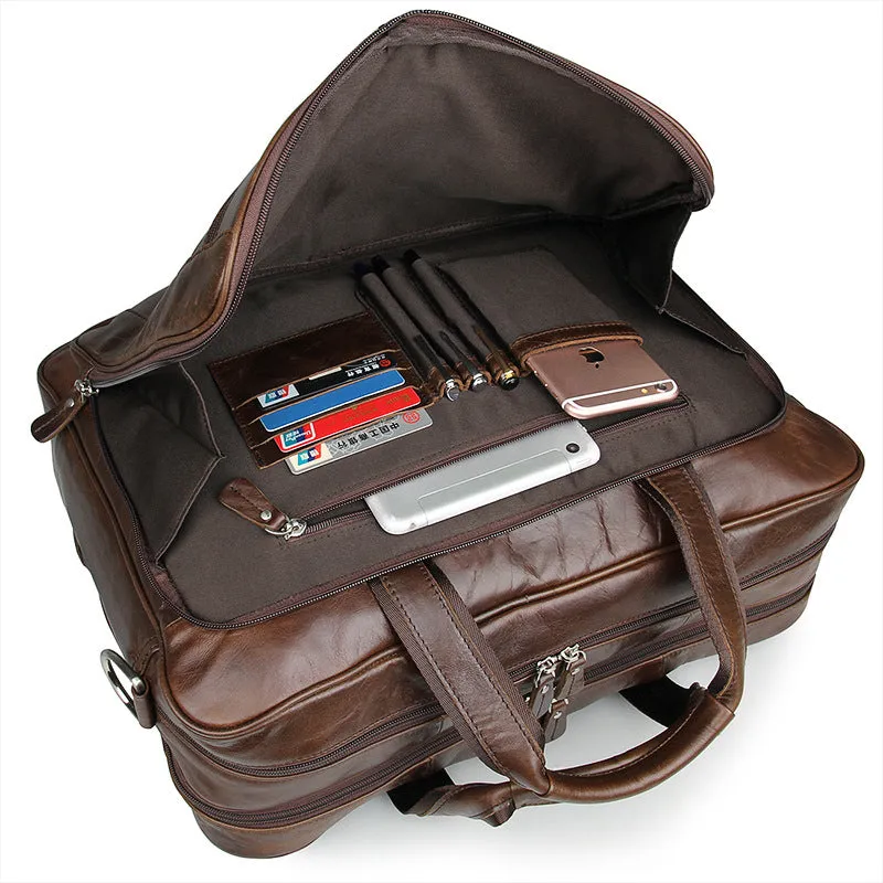 Big Capacity Laptop Messenger Bag Business Briefcase Men Leather Bags Side Bags 7320