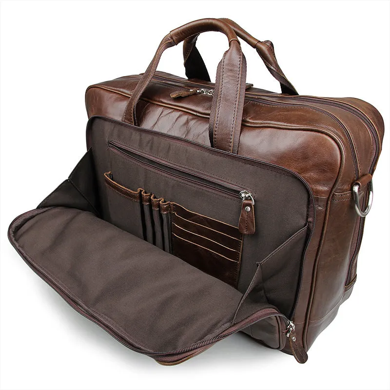 Big Capacity Laptop Messenger Bag Business Briefcase Men Leather Bags Side Bags 7320