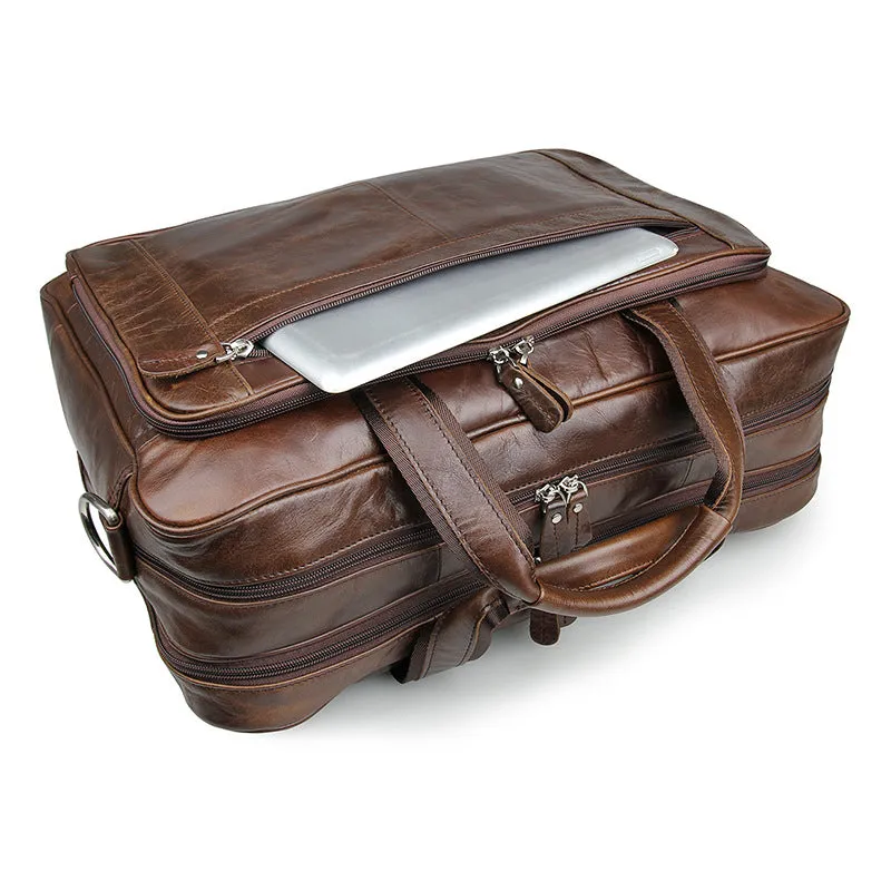 Big Capacity Laptop Messenger Bag Business Briefcase Men Leather Bags Side Bags 7320