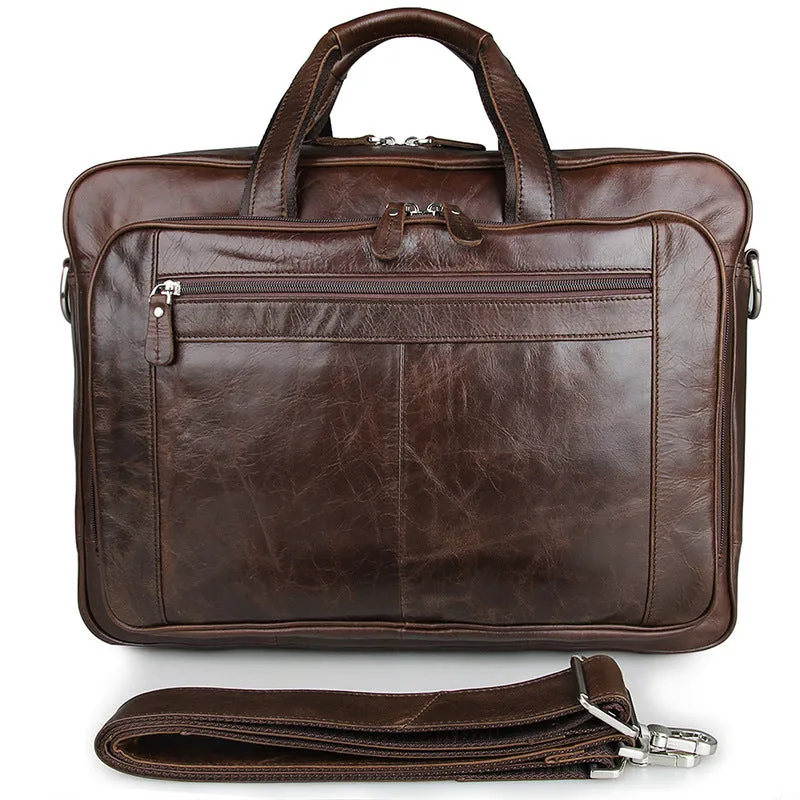 Big Capacity Laptop Messenger Bag Business Briefcase Men Leather Bags Side Bags 7320