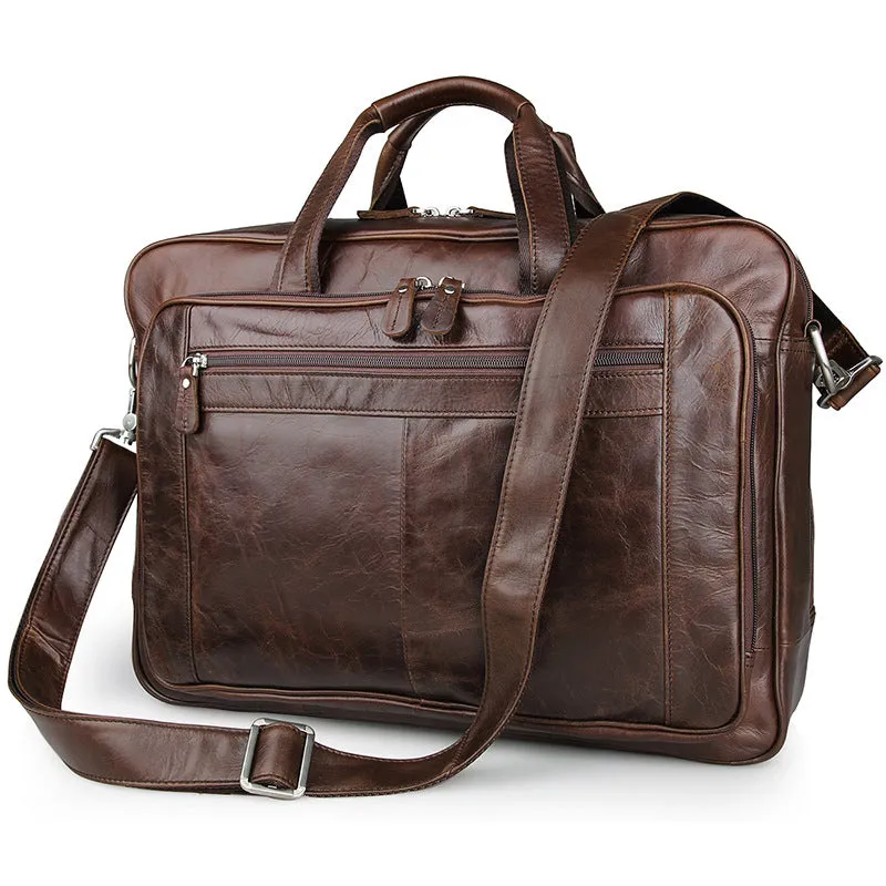 Big Capacity Laptop Messenger Bag Business Briefcase Men Leather Bags Side Bags 7320