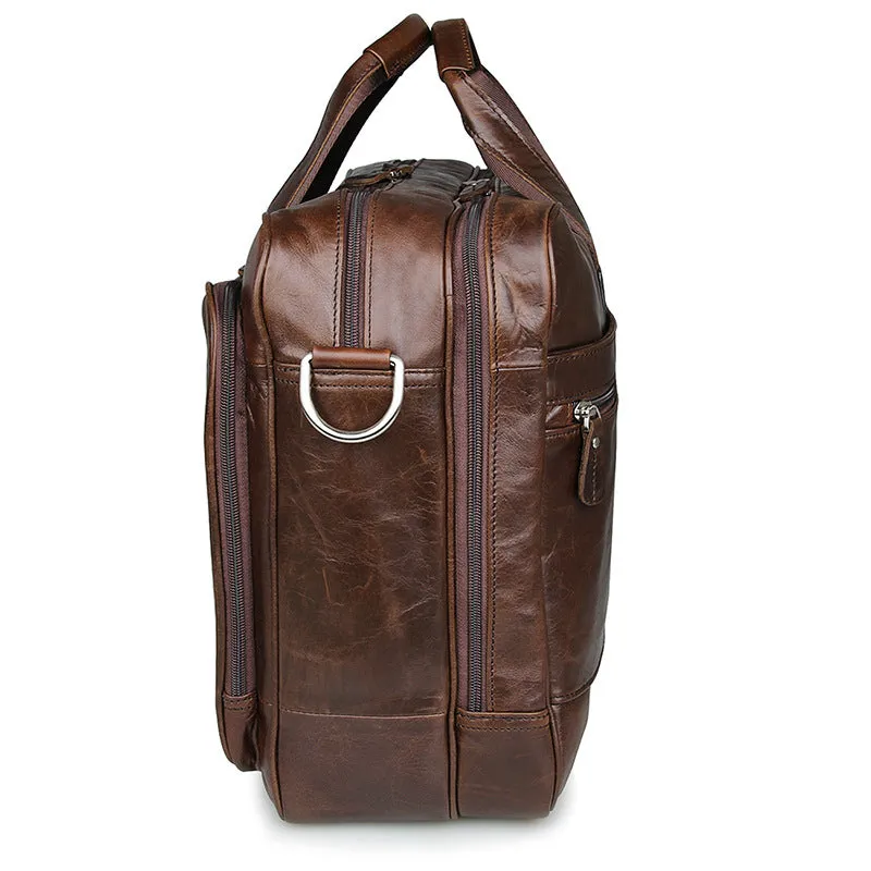 Big Capacity Laptop Messenger Bag Business Briefcase Men Leather Bags Side Bags 7320