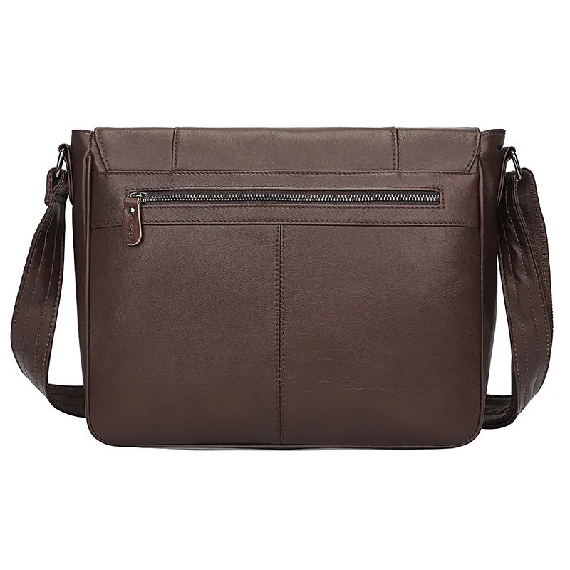 Bike Messenger Bag Men Vintage Leather Bags Crossbody Side Bags For Mens 7338