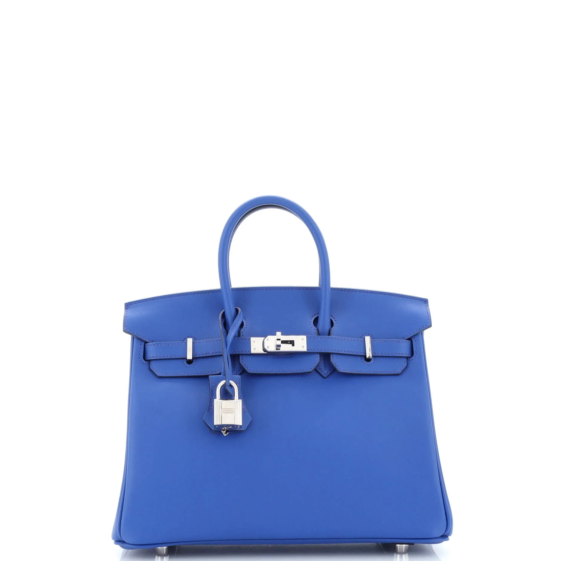 Birkin Handbag Bleu Royal Swift with Palladium Hardware 25