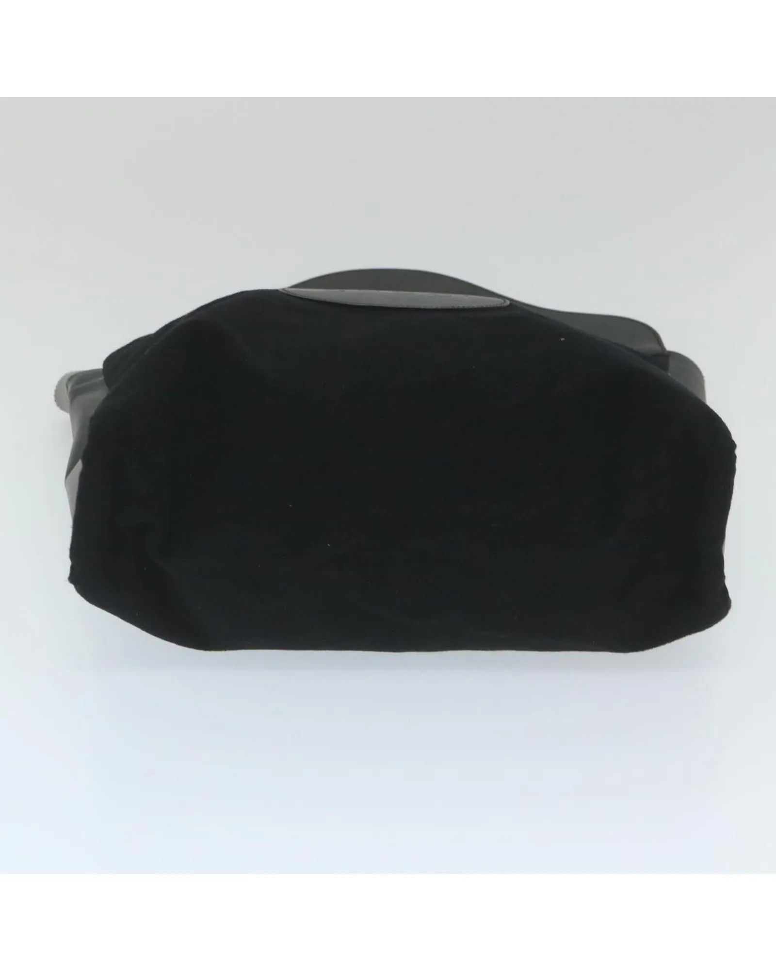 Black Wool Hand Bag with Minimalist Design