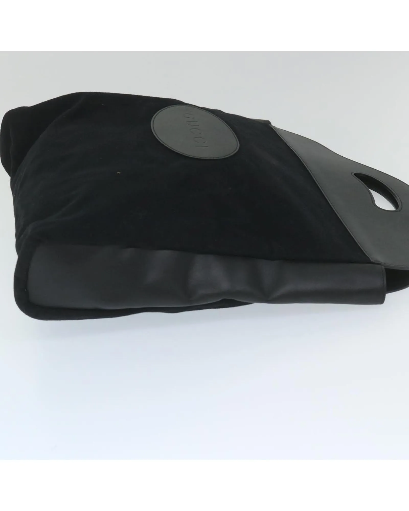 Black Wool Hand Bag with Minimalist Design