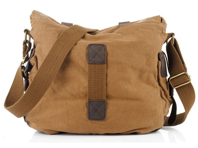 Brown Military Style Messenger Bag - Larger Version