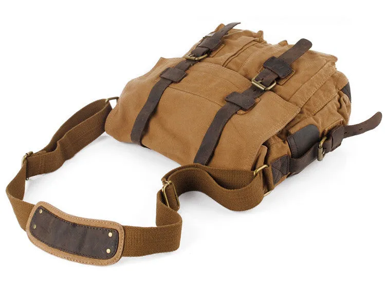 Brown Military Style Messenger Bag - Larger Version