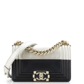 CHANEL Bicolor Boy Flap Bag Calfskin Small