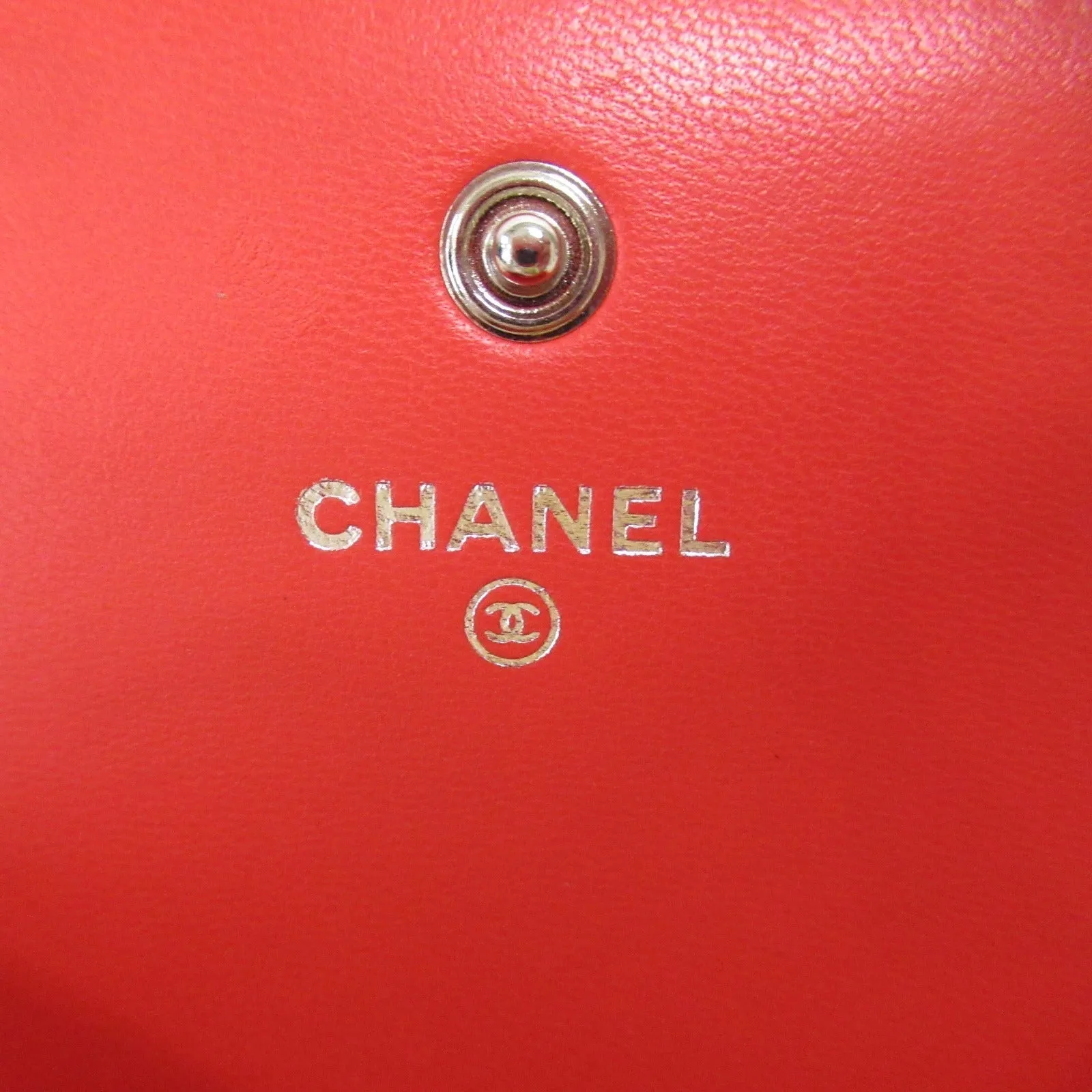 Chanel Double Fable Wallet Limited Model Two Foldable Wallet Wallet   Red 20805318