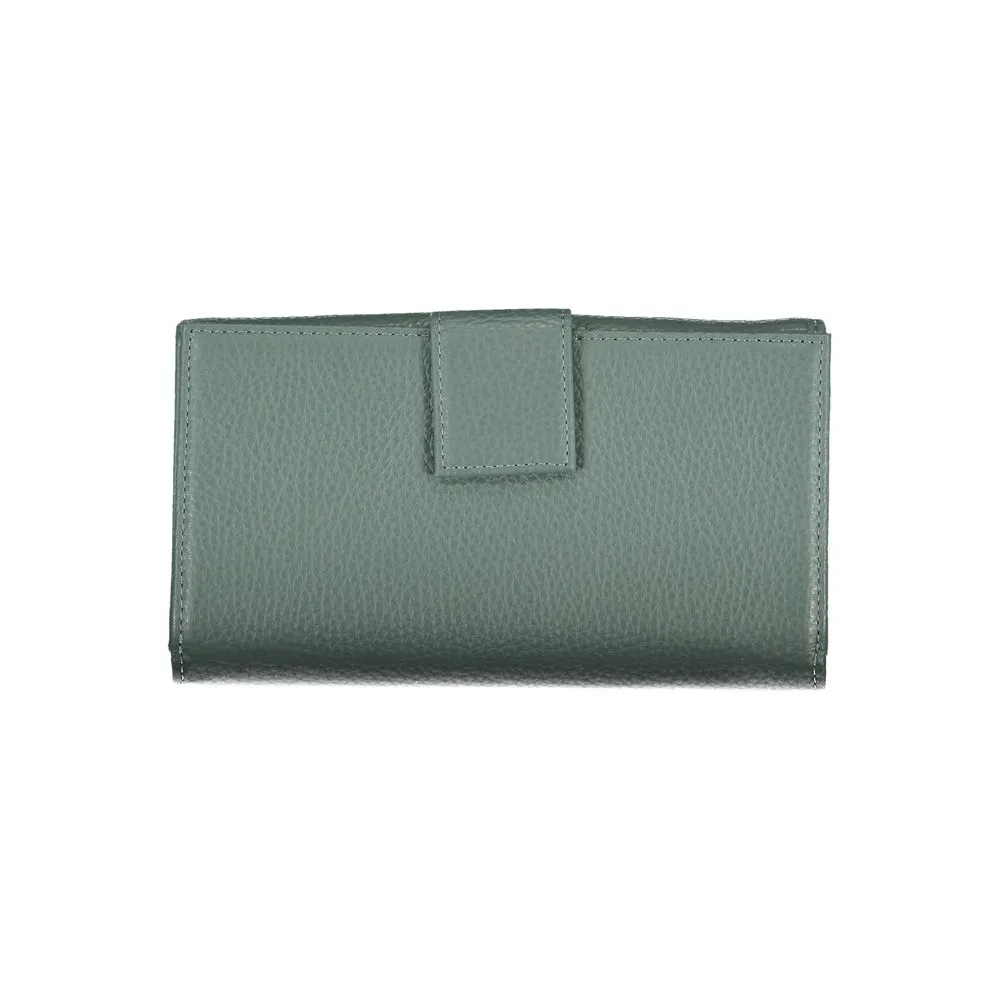 Coccinelle Elegant Green Leather Double Wallet