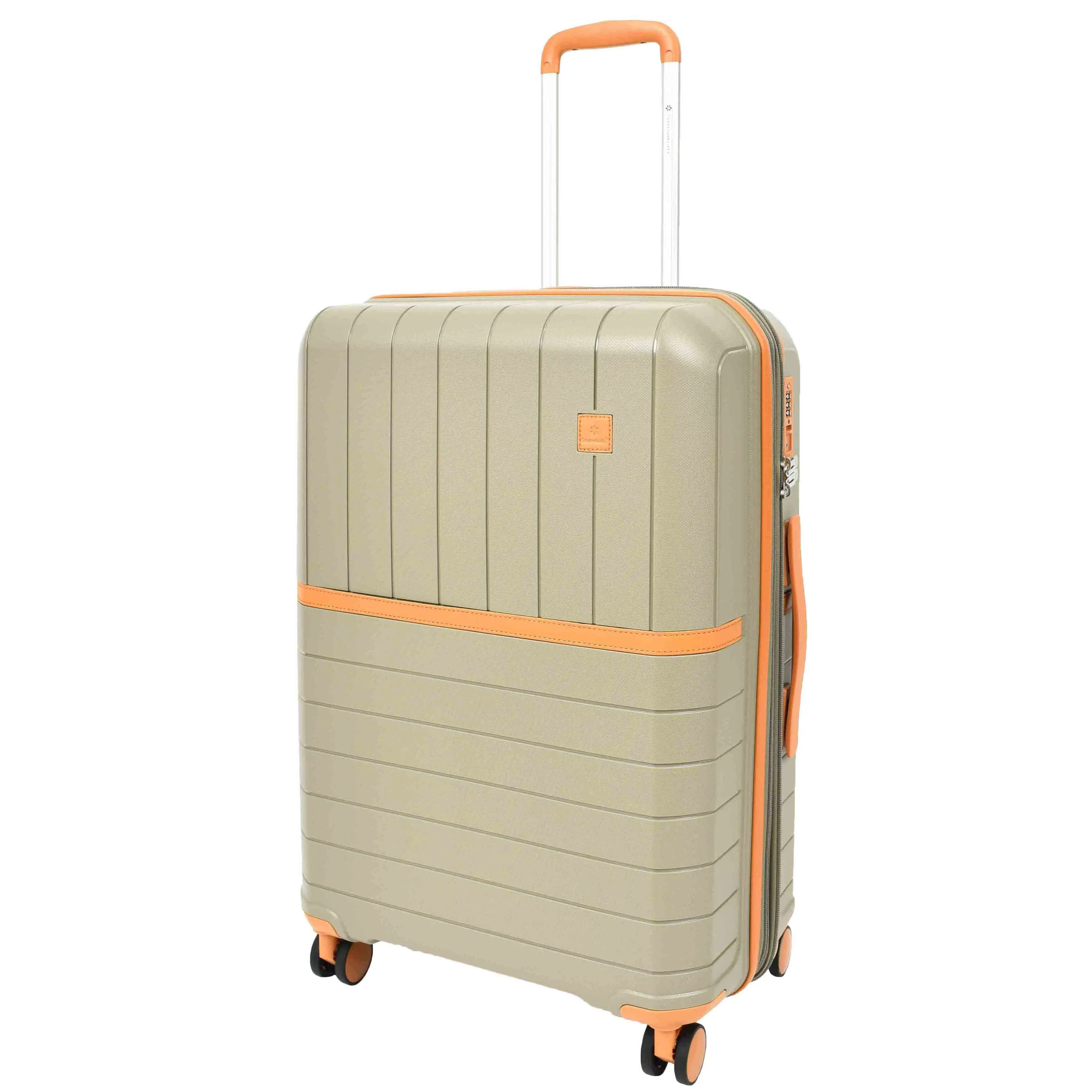 Expandable Wheeled Suitcases Solid Hard Shell PP Luggage Champagne Titania