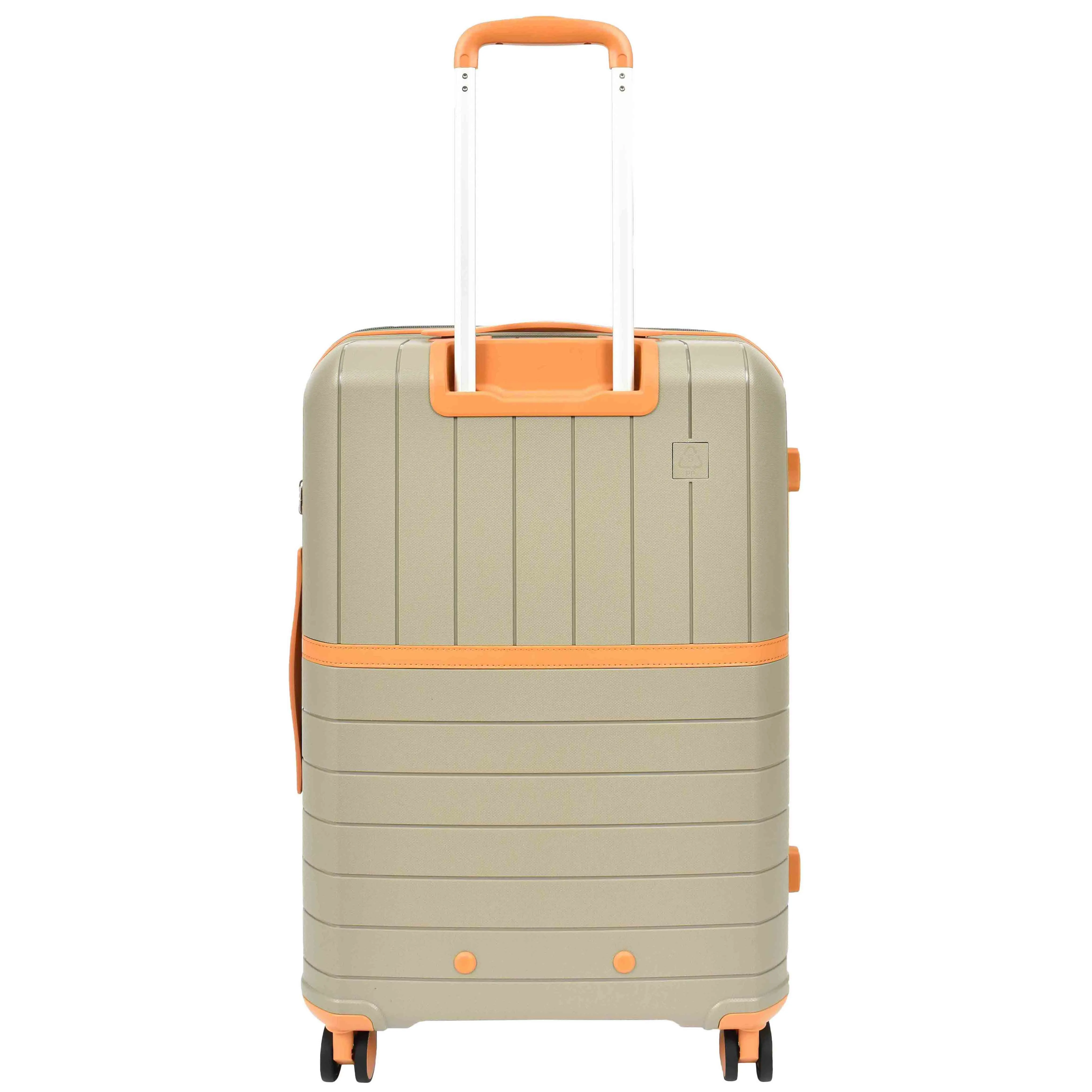 Expandable Wheeled Suitcases Solid Hard Shell PP Luggage Champagne Titania