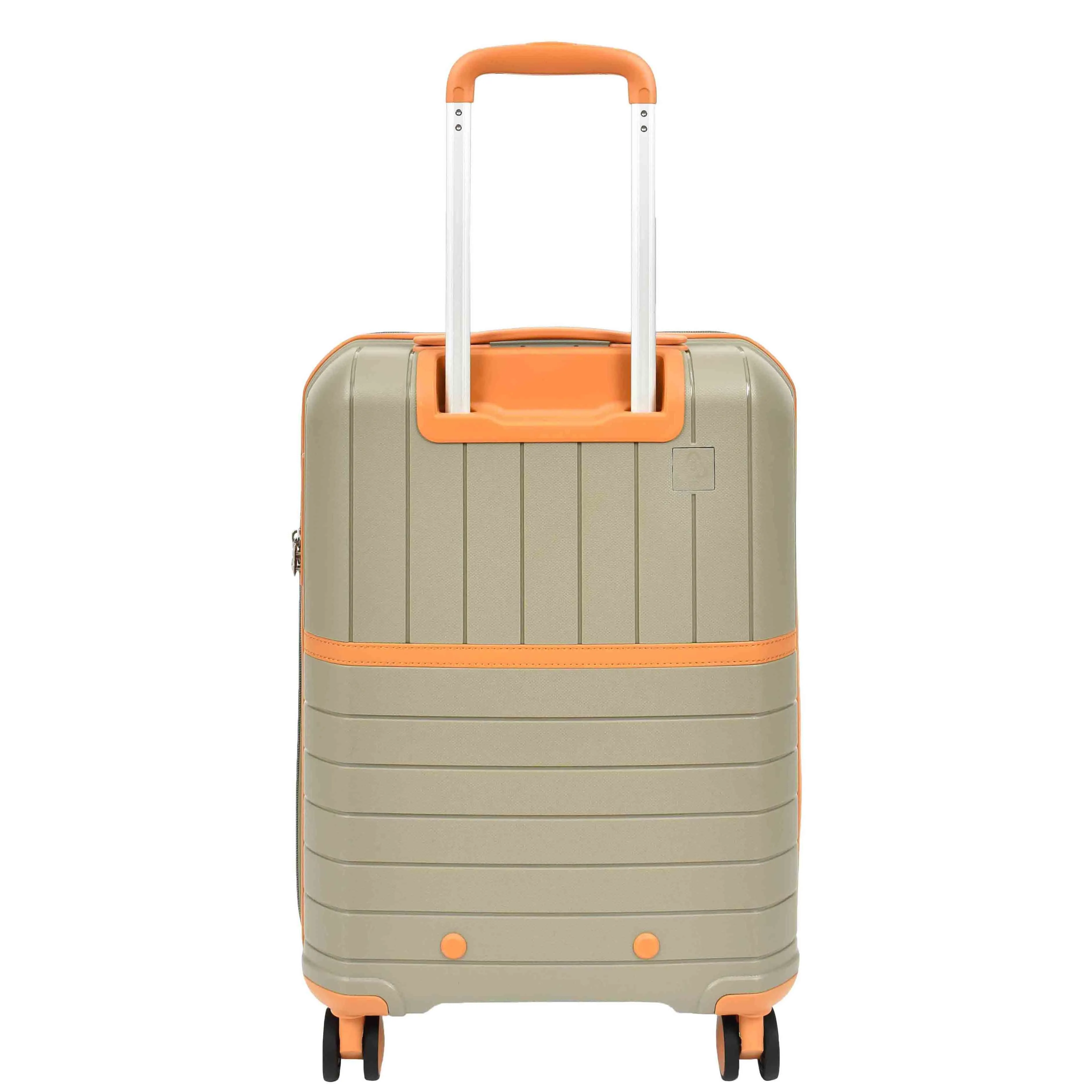 Expandable Wheeled Suitcases Solid Hard Shell PP Luggage Champagne Titania