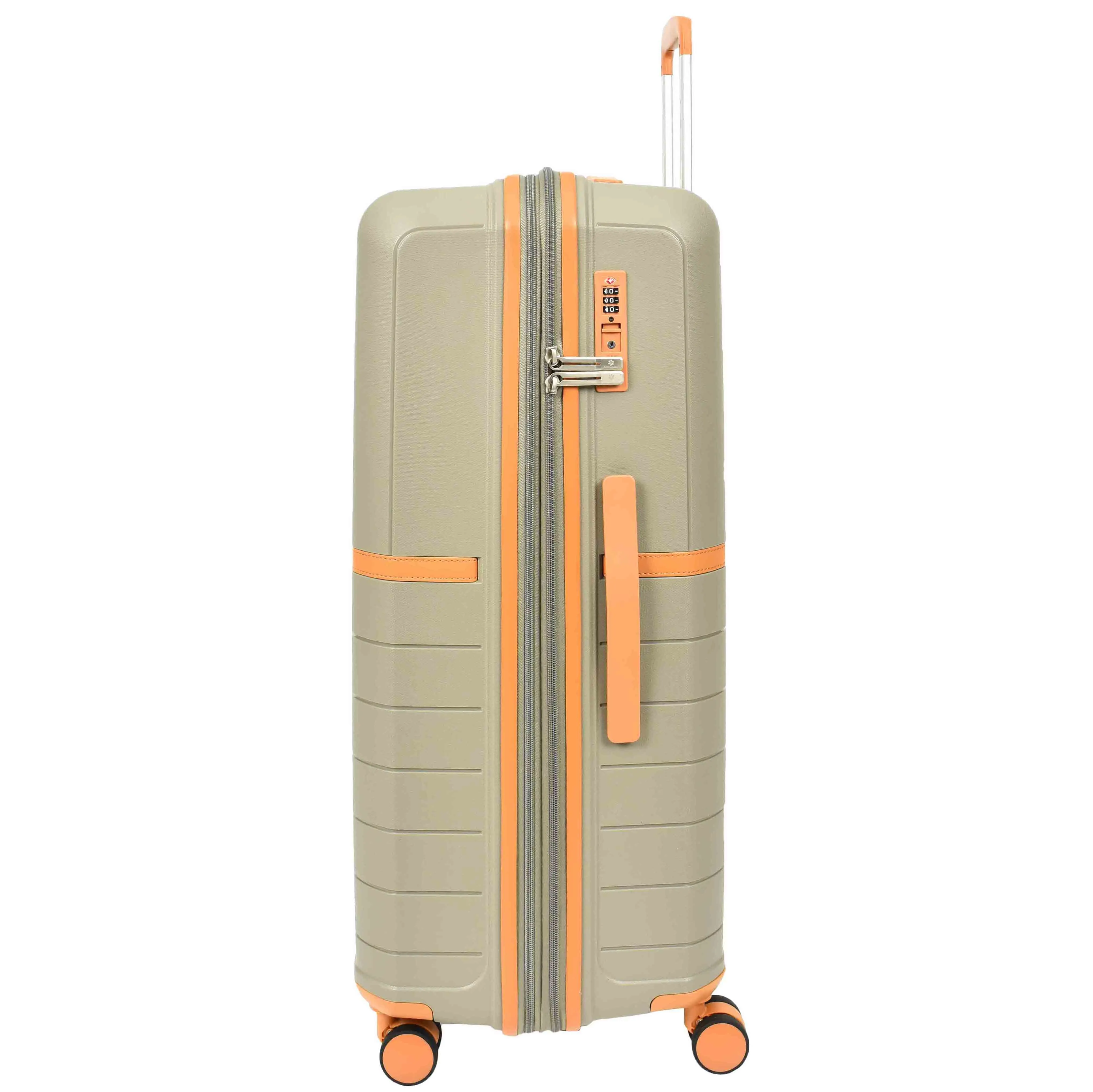 Expandable Wheeled Suitcases Solid Hard Shell PP Luggage Champagne Titania