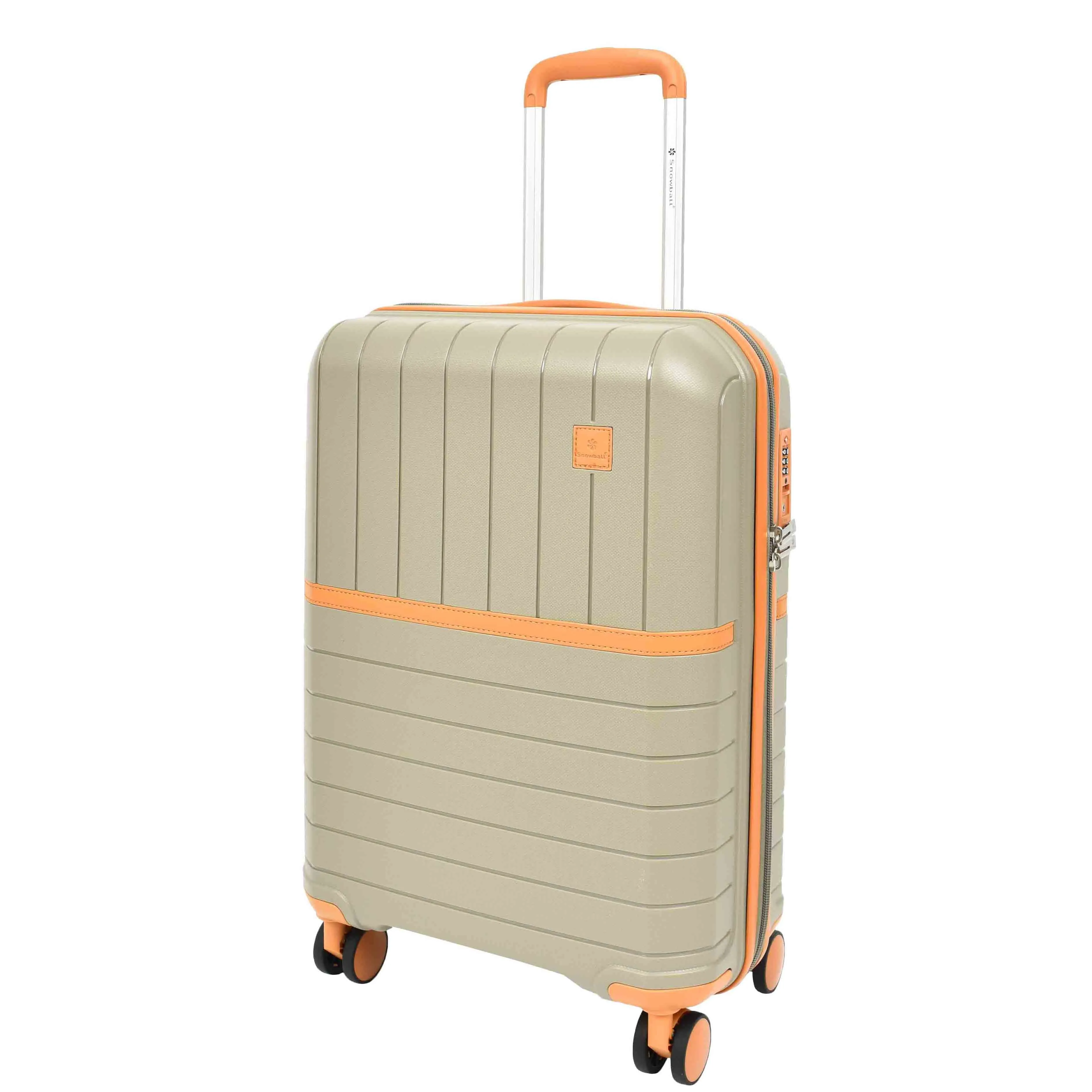 Expandable Wheeled Suitcases Solid Hard Shell PP Luggage Champagne Titania