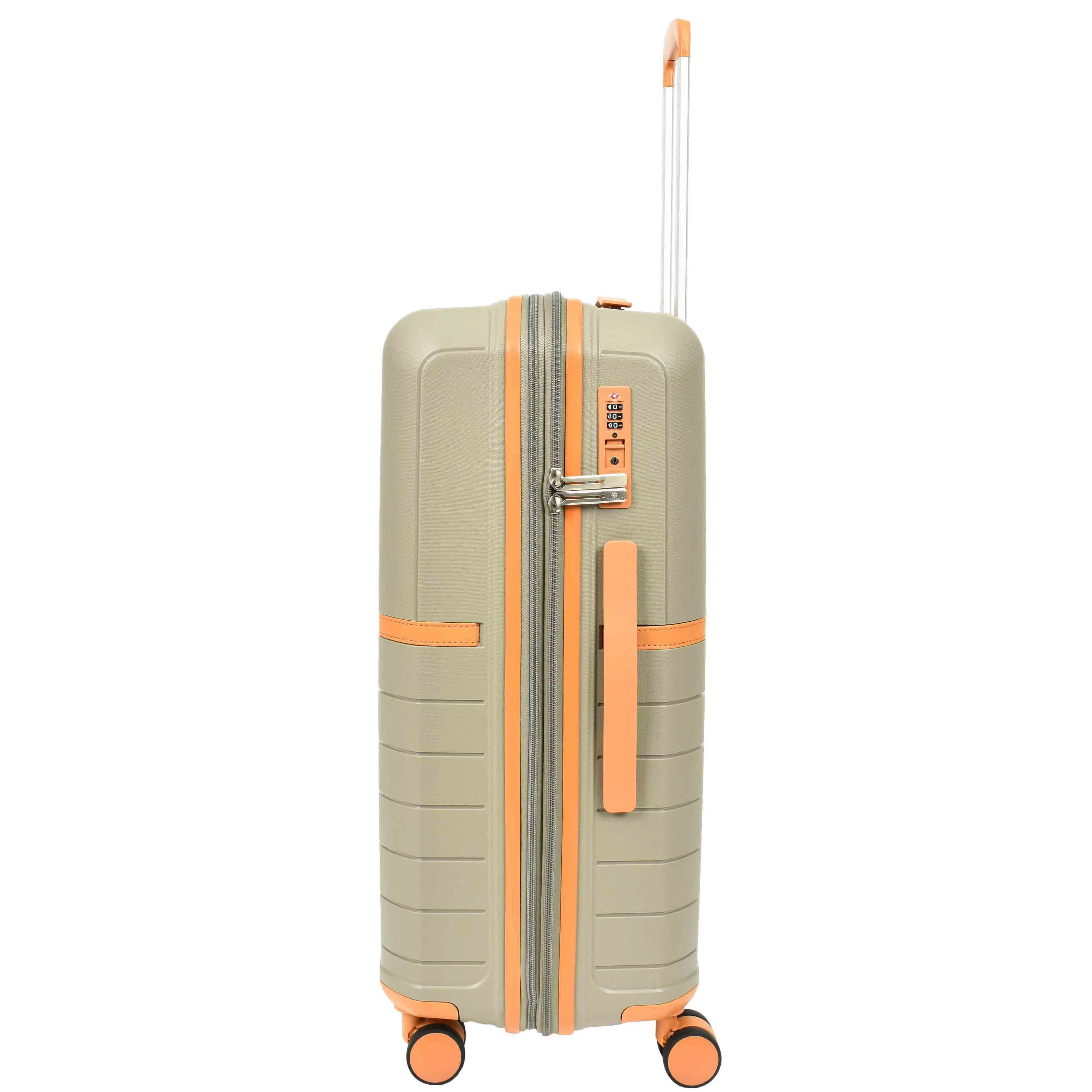 Expandable Wheeled Suitcases Solid Hard Shell PP Luggage Champagne Titania