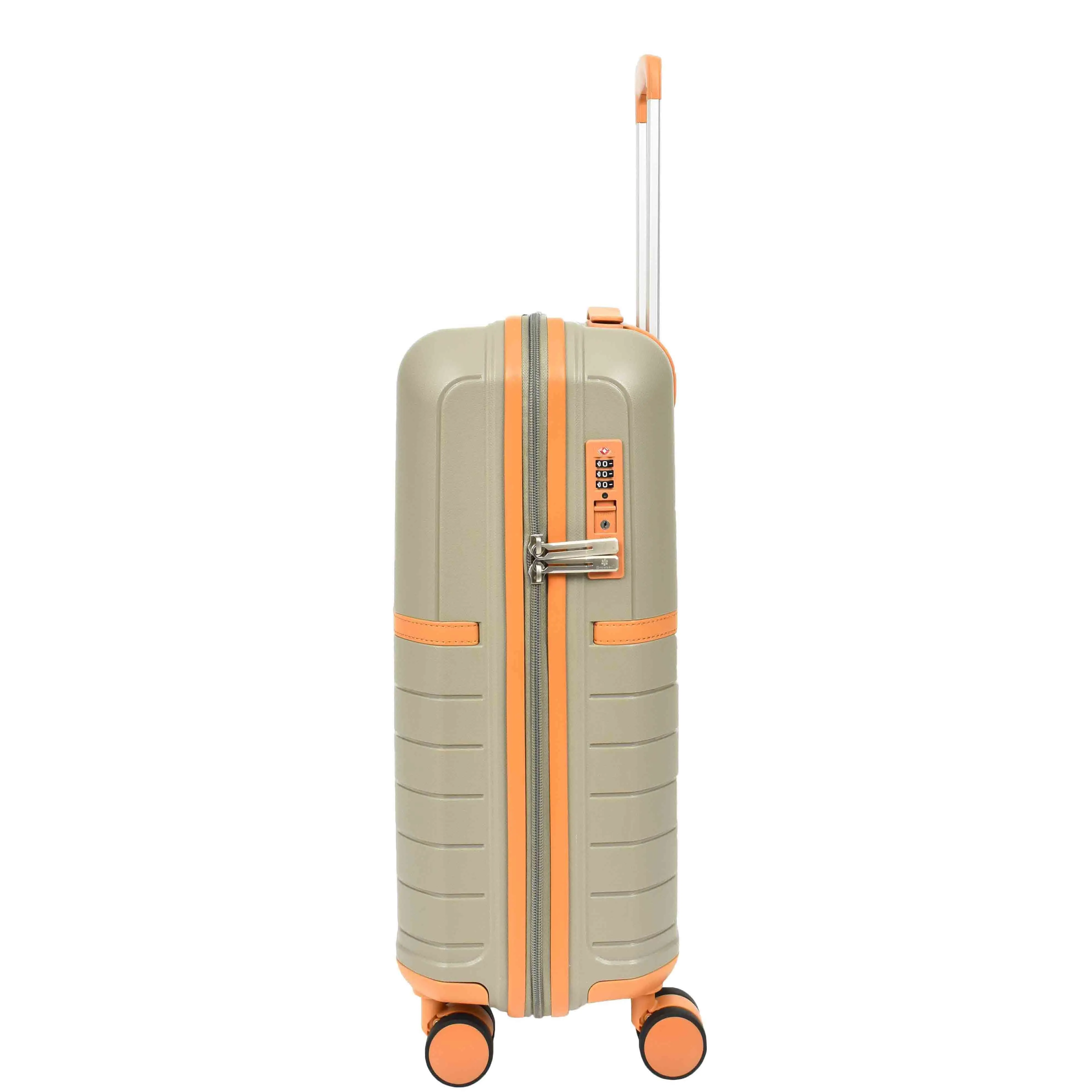 Expandable Wheeled Suitcases Solid Hard Shell PP Luggage Champagne Titania