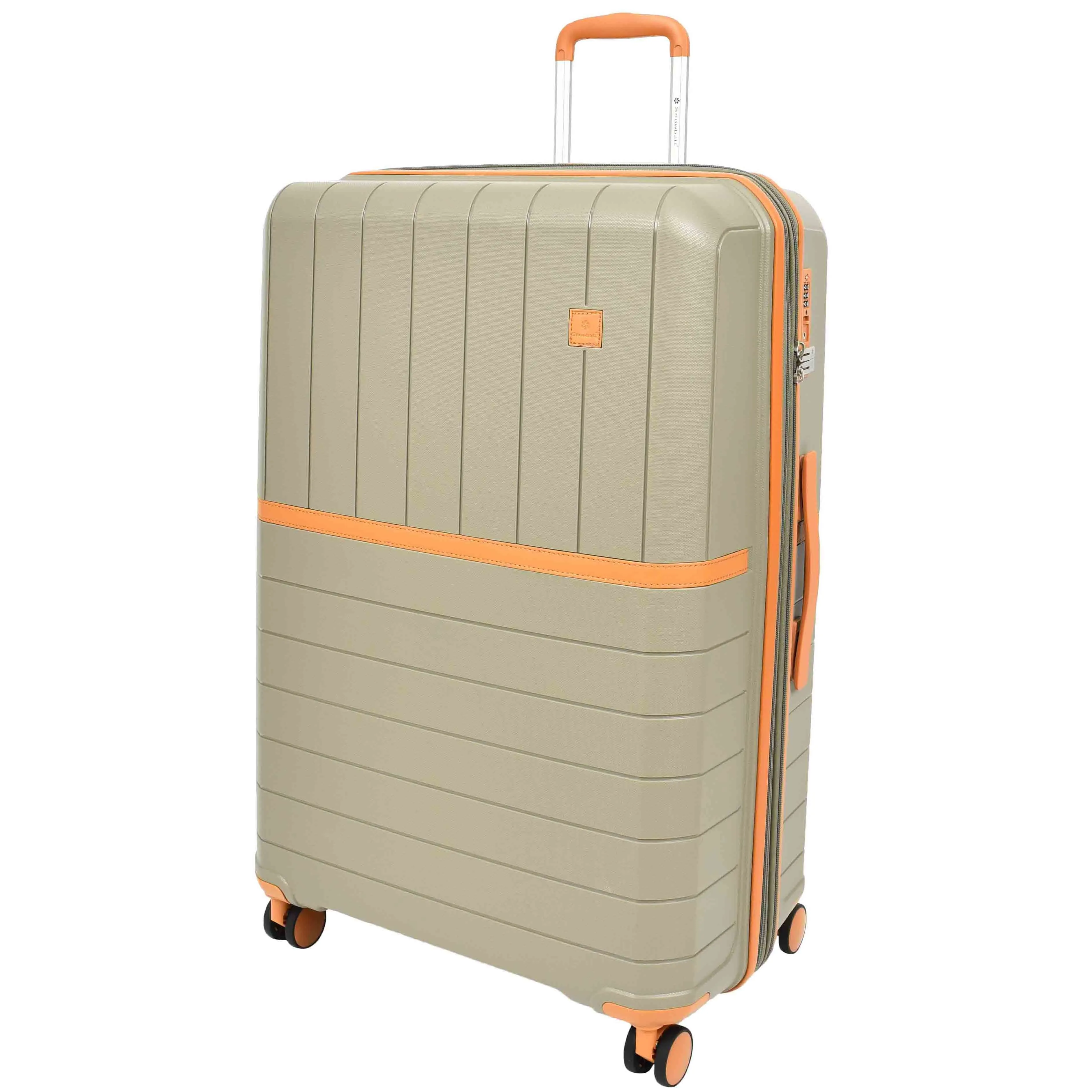 Expandable Wheeled Suitcases Solid Hard Shell PP Luggage Champagne Titania