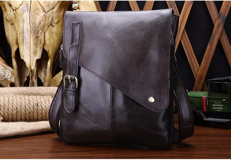 Genuine Leather Vintage Casual Messenger Bag