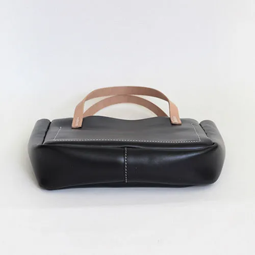 Handmade Womens Black Leather Handbags Leather Tote Bag Purse