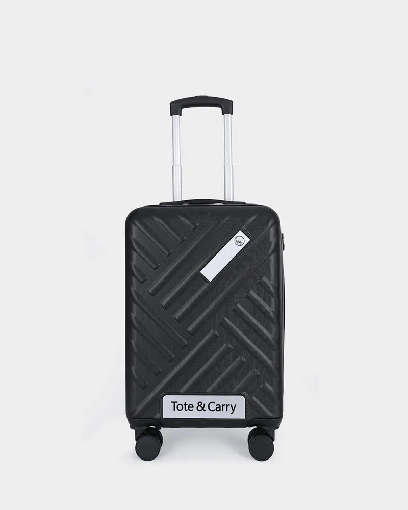 Hard Case 3 Piece Luggage Set in Black