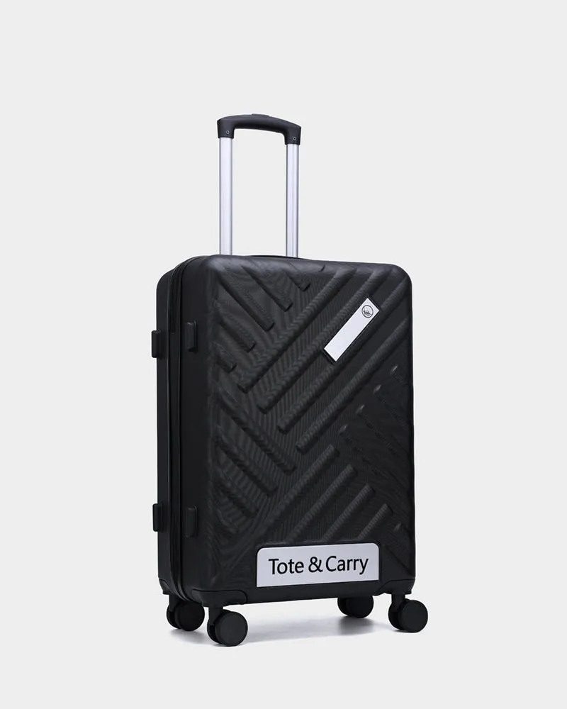 Hard Case 3 Piece Luggage Set in Black