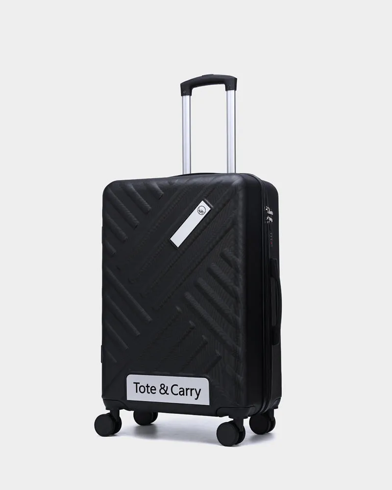 Hard Case 3 Piece Luggage Set in Black