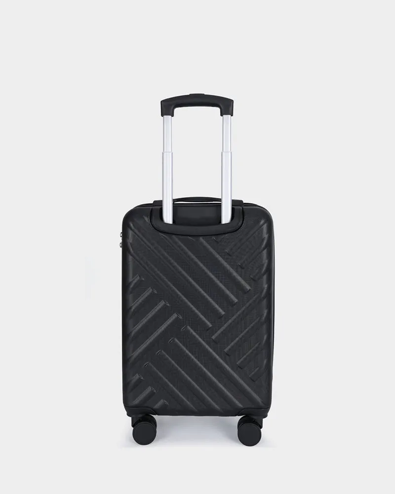 Hard Case 3 Piece Luggage Set in Black