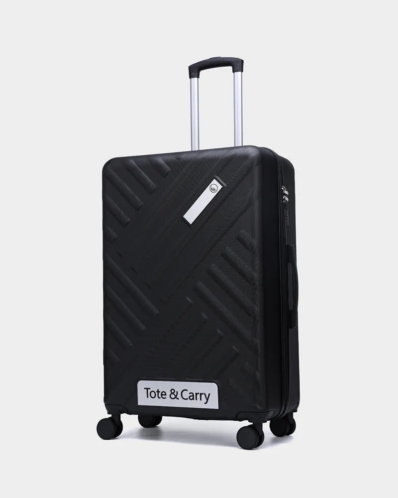 Hard Case 3 Piece Luggage Set in Black