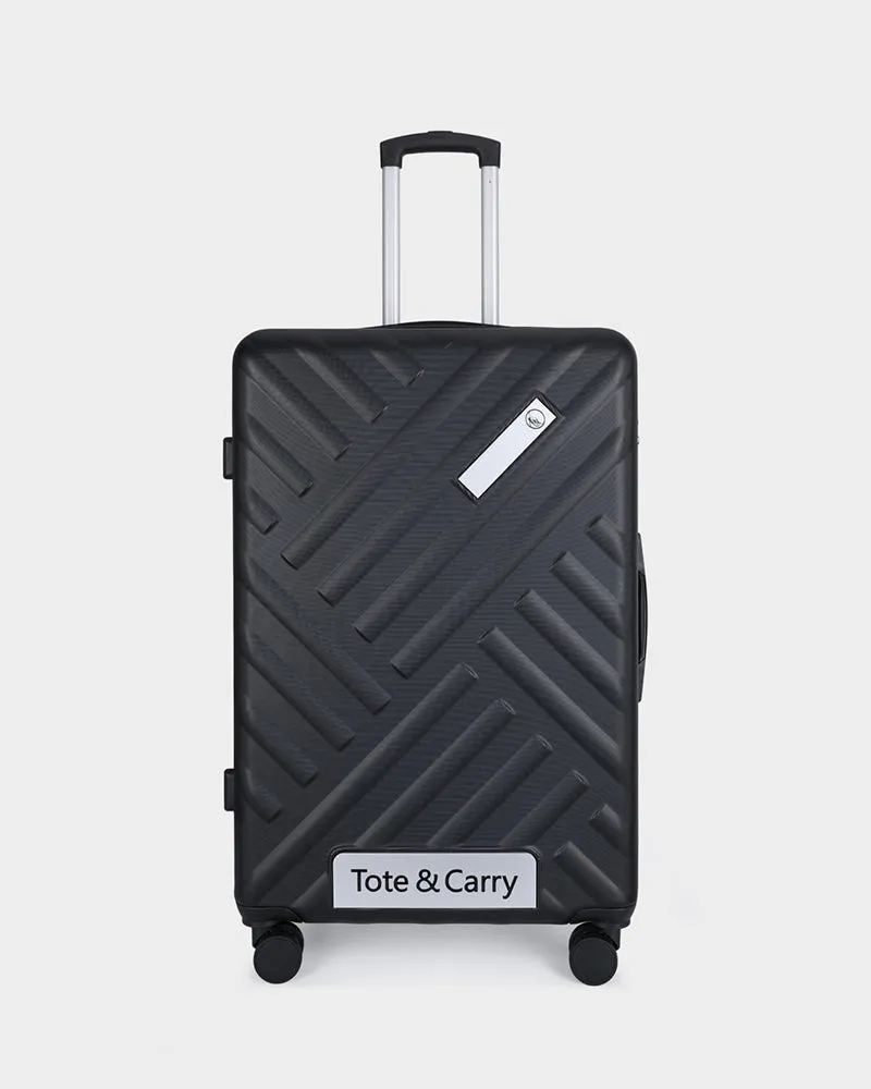 Hard Case 3 Piece Luggage Set in Black