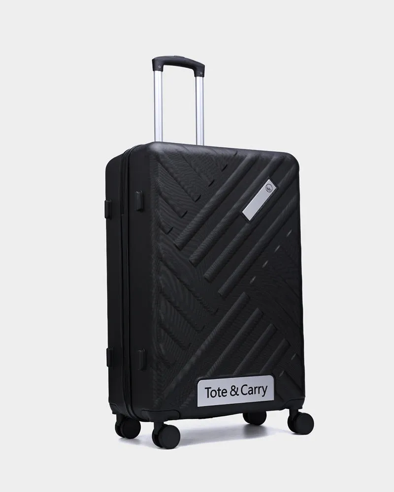 Hard Case 3 Piece Luggage Set in Black