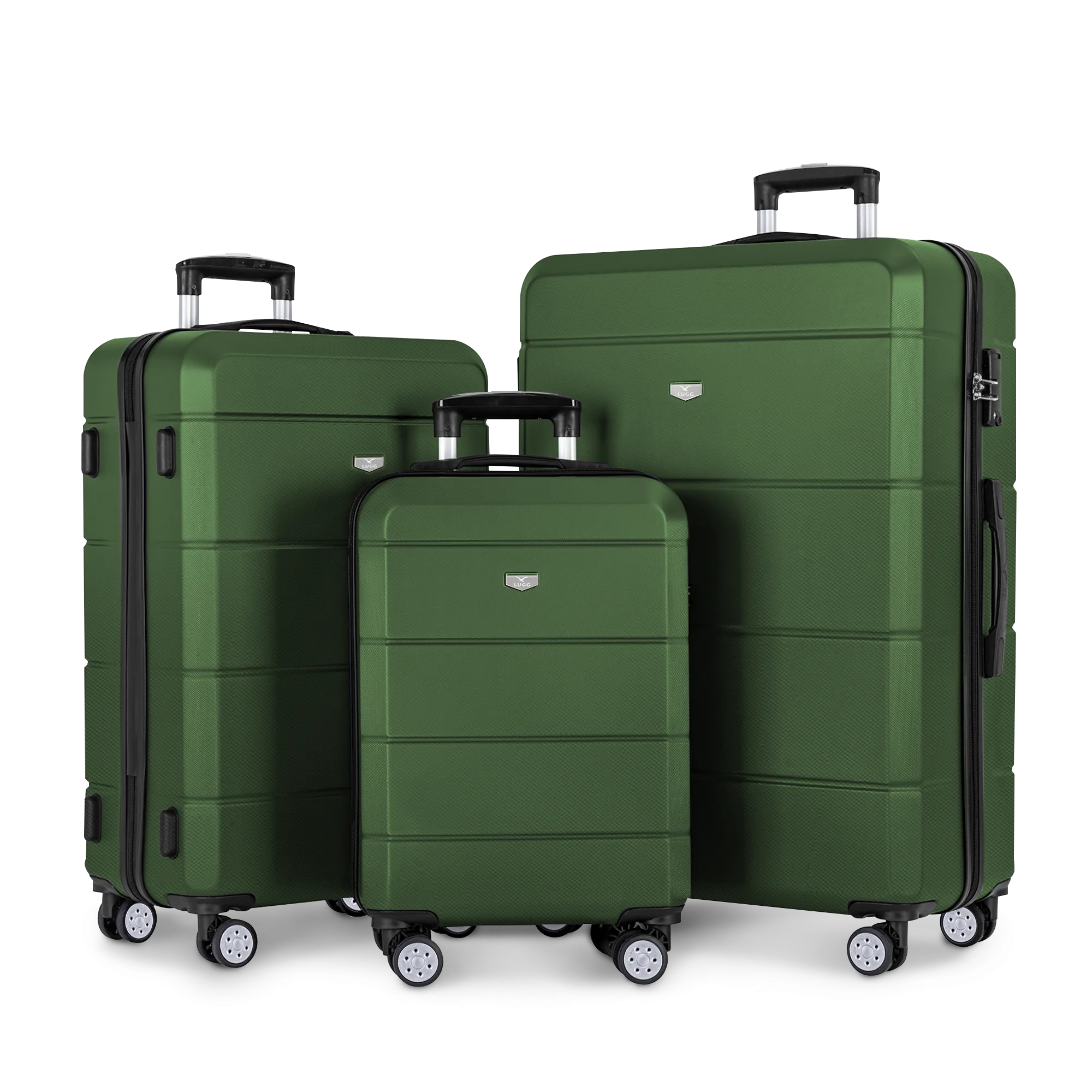 Jetset 3pc Suitcase Set in Army Green