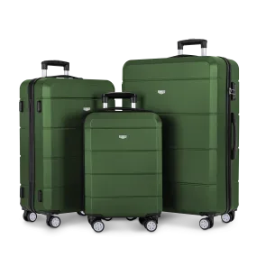 Jetset 3pc Suitcase Set in Army Green