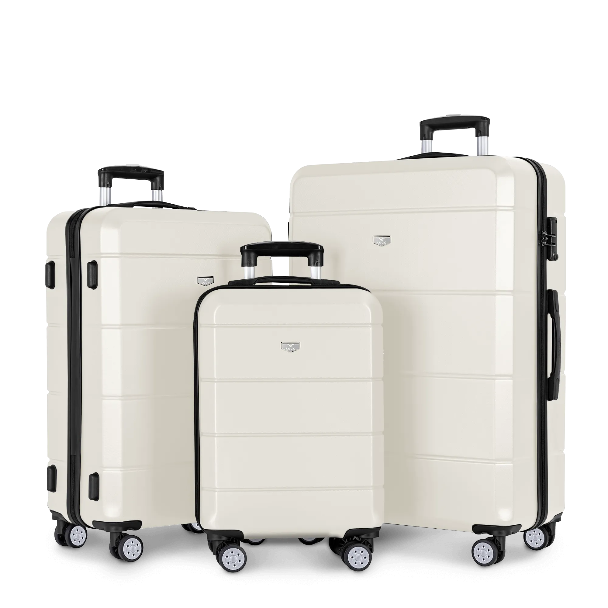 Jetset 3pc Suitcase Set in Ivory