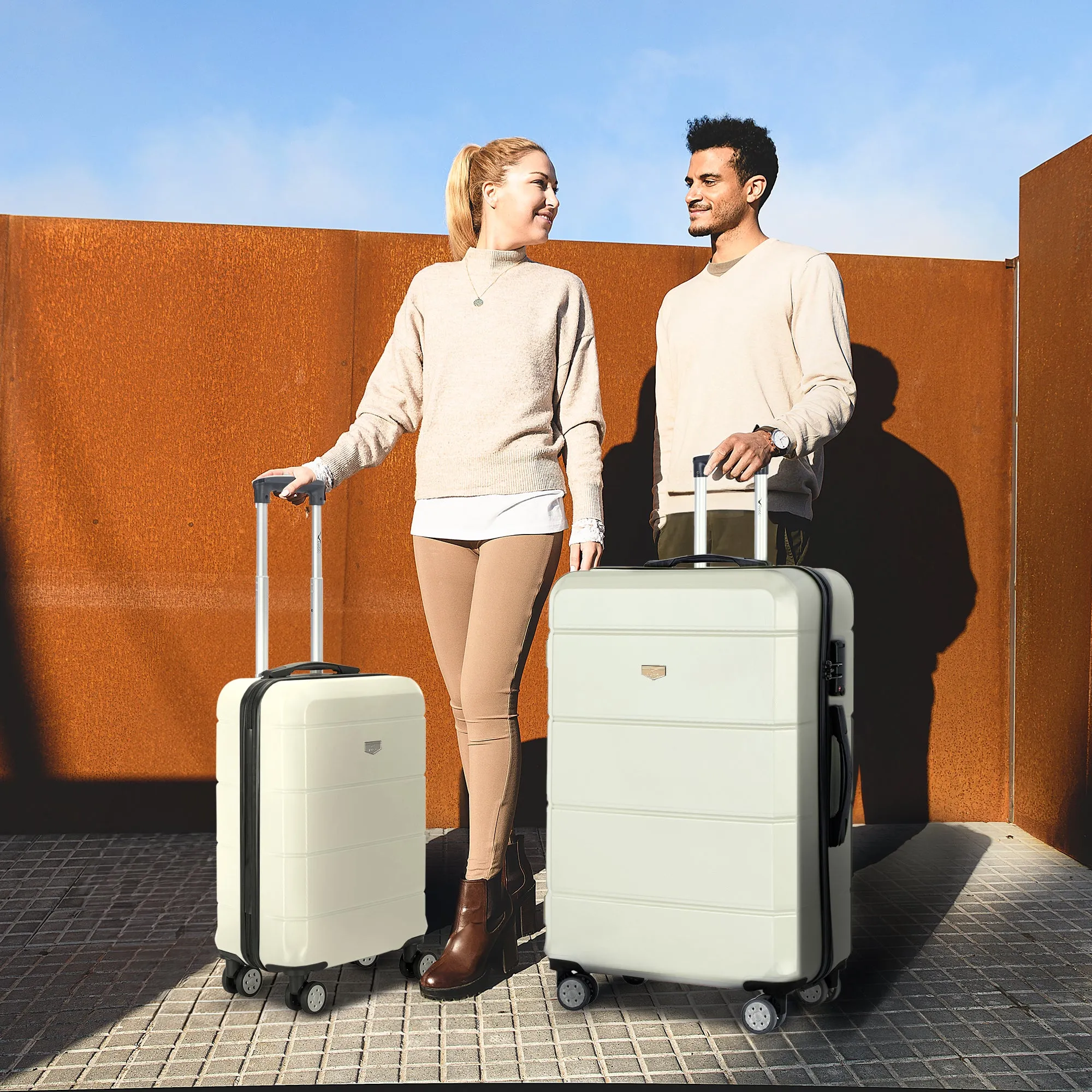 Jetset 3pc Suitcase Set in Ivory