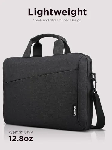 Lenovo Laptop Carrying Case T210, 15.6-Inch Laptop and Tablet, Sleek Design, Durable and Water-Repellent Fabric, Business or School, GX41L83769 Casual Toploader - Eco Black