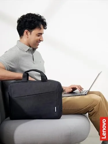 Lenovo Laptop Carrying Case T210, 15.6-Inch Laptop and Tablet, Sleek Design, Durable and Water-Repellent Fabric, Business or School, GX41L83769 Casual Toploader - Eco Black