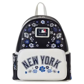 Loungefly x MLB New York Yankees Floral Mini Backpack