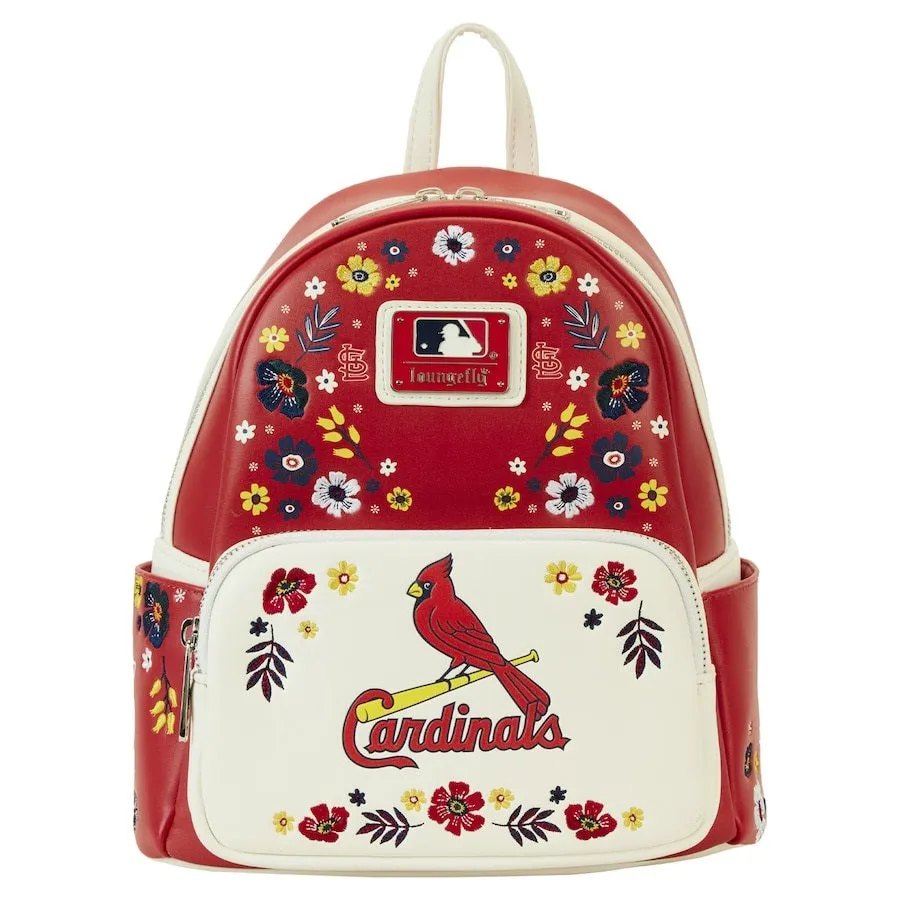 Loungefly x MLB St. Louis Cardinals Floral Mini Backpack