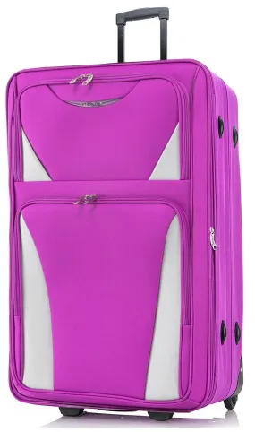 Medium Lightweight Wheeled Suitcase DK- 16 Purple