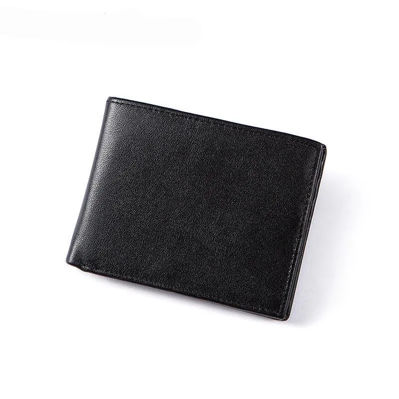 Men Foldable Wallet Made with 100% Genuine Leather and No Zippers