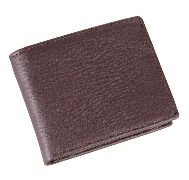 Men Genuine Leather Wallet with Coin and Card Pockets